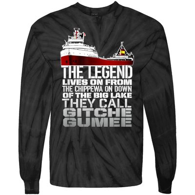 The Legend Lives On Edmund Fitzgerald Tie-Dye Long Sleeve Shirt