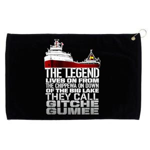 The Legend Lives On Edmund Fitzgerald Grommeted Golf Towel