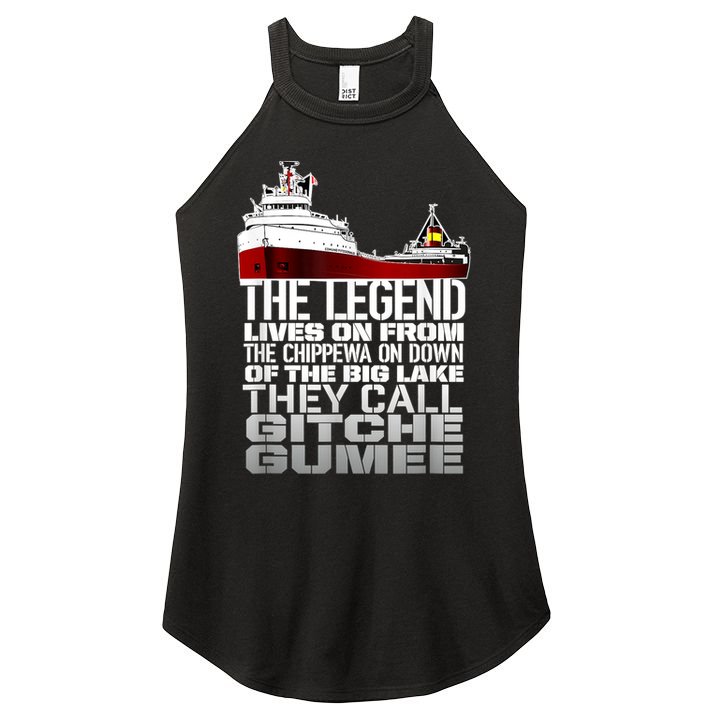 The Legend Lives On Edmund Fitzgerald Women's Perfect Tri Rocker Tank
