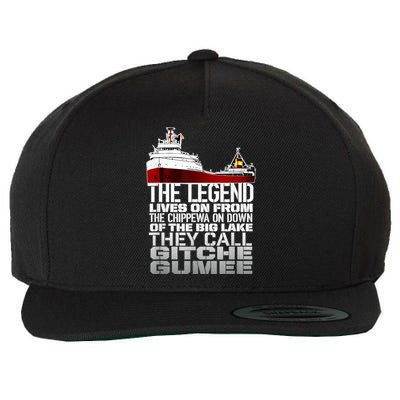 The Legend Lives On Edmund Fitzgerald Wool Snapback Cap