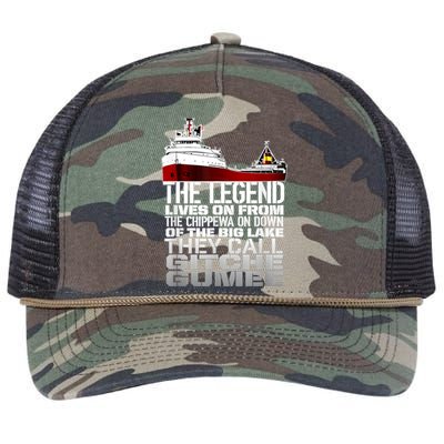 The Legend Lives On Edmund Fitzgerald Retro Rope Trucker Hat Cap