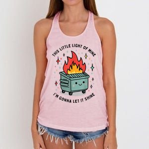 This Little Light Of Mine IM Gonna Let It Shine Women's Knotted Racerback Tank