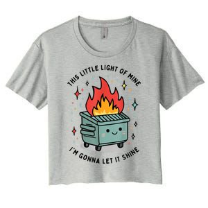 This Little Light Of Mine IM Gonna Let It Shine Women's Crop Top Tee