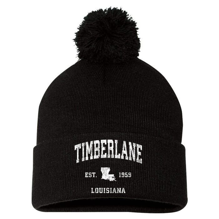 Timberlane Louisiana La Vintage Athletic Sports Pom Pom 12in Knit Beanie