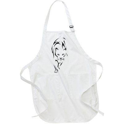 Tiger Lion Leopard Full-Length Apron With Pockets