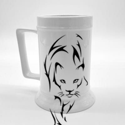 Tiger Lion Leopard Beer Stein