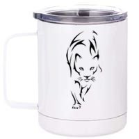 Tiger Lion Leopard 12 oz Stainless Steel Tumbler Cup