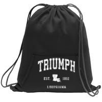 Triumph Louisiana La Vintage Athletic Sweatshirt Cinch Pack Bag