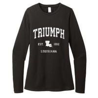 Triumph Louisiana La Vintage Athletic Womens CVC Long Sleeve Shirt