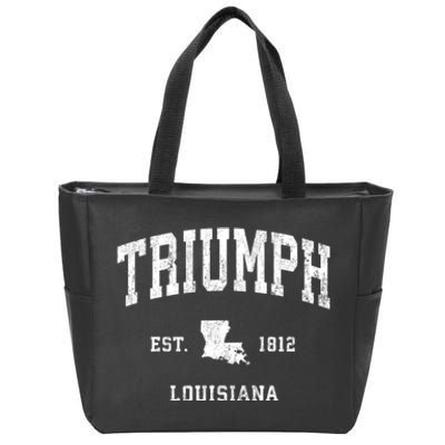 Triumph Louisiana La Vintage Athletic Zip Tote Bag