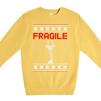 The Leg Lamp Fragile Christmas Premium Crewneck Sweatshirt