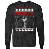 The Leg Lamp Fragile Christmas Tie-Dye Long Sleeve Shirt