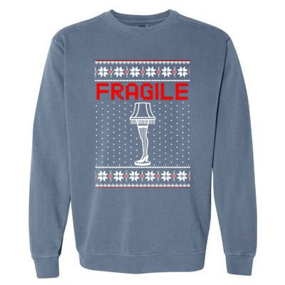 The Leg Lamp Fragile Christmas Garment-Dyed Sweatshirt