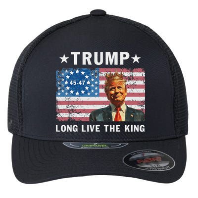 Trump Long Live The King Flexfit Unipanel Trucker Cap