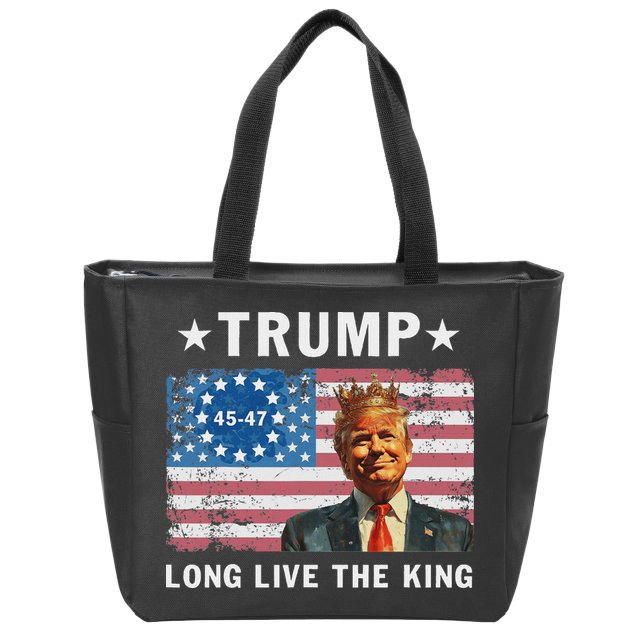 Trump Long Live The King Zip Tote Bag
