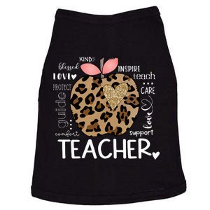 Teacher Life Leopard Apple Teachers Day Doggie Tank