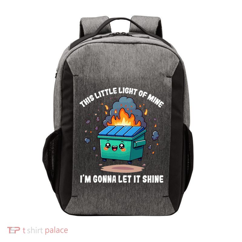 This Little Light Of Mine Lil Dumpster Fire Vector Backpack
