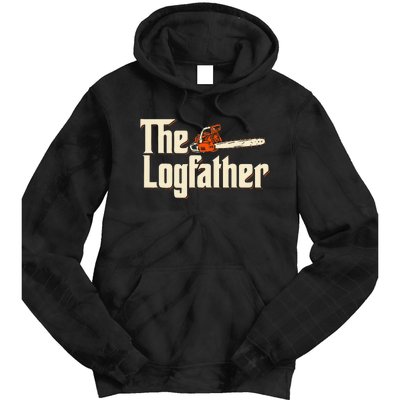 The Logfather Lumberjack Woodsman Wood Woodcutter Chainsaw Tie Dye Hoodie