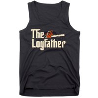 The Logfather Lumberjack Woodsman Wood Woodcutter Chainsaw Tank Top