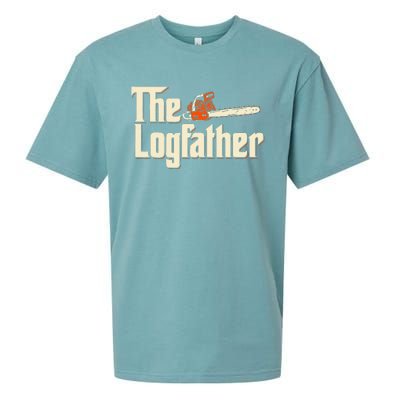 The Logfather Lumberjack Woodsman Wood Woodcutter Chainsaw Sueded Cloud Jersey T-Shirt