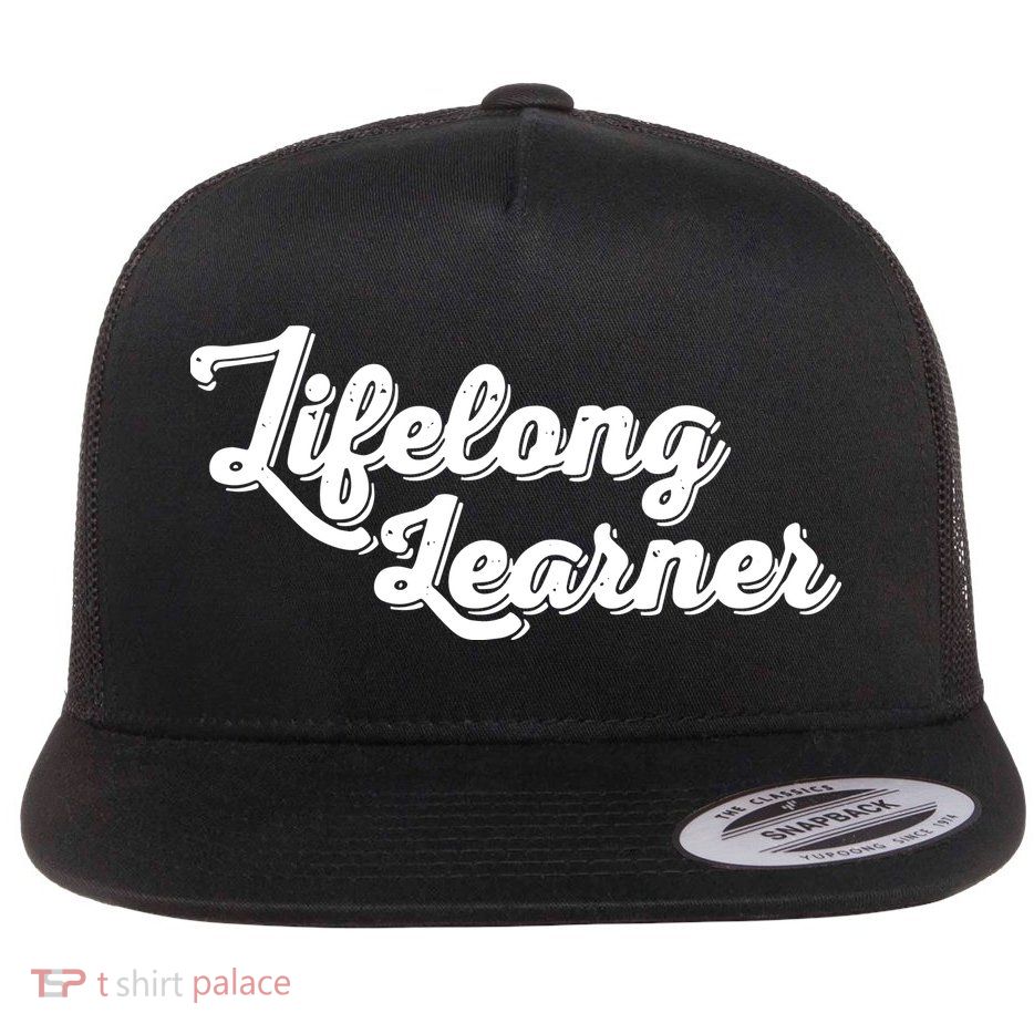 Thecrashcourse Lifelong Learner Flat Bill Trucker Hat