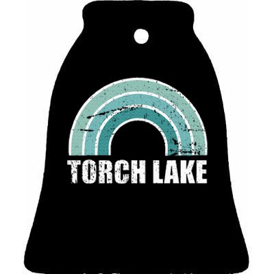 Torch Lake Michigan Family Vacation Ceramic Bell Ornament