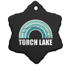 Torch Lake Michigan Family Vacation Ceramic Star Ornament