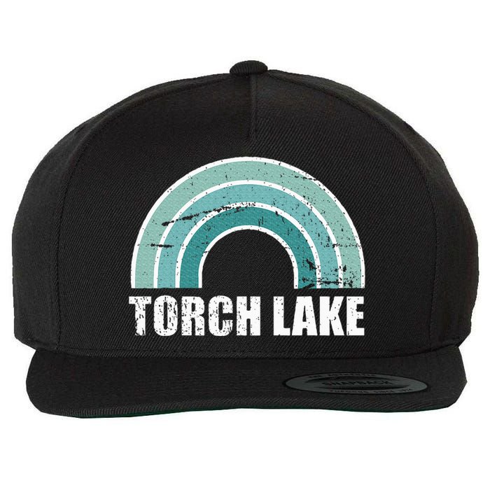 Torch Lake Michigan Family Vacation Wool Snapback Cap