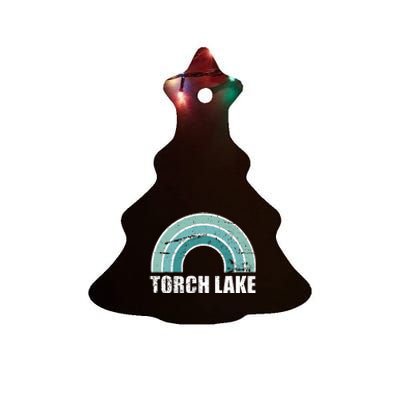 Torch Lake Michigan Family Vacation Ceramic Tree Ornament