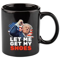 Trump Let Me Get My Shoes Fist Bump 11oz C Handle Ceramic Mug