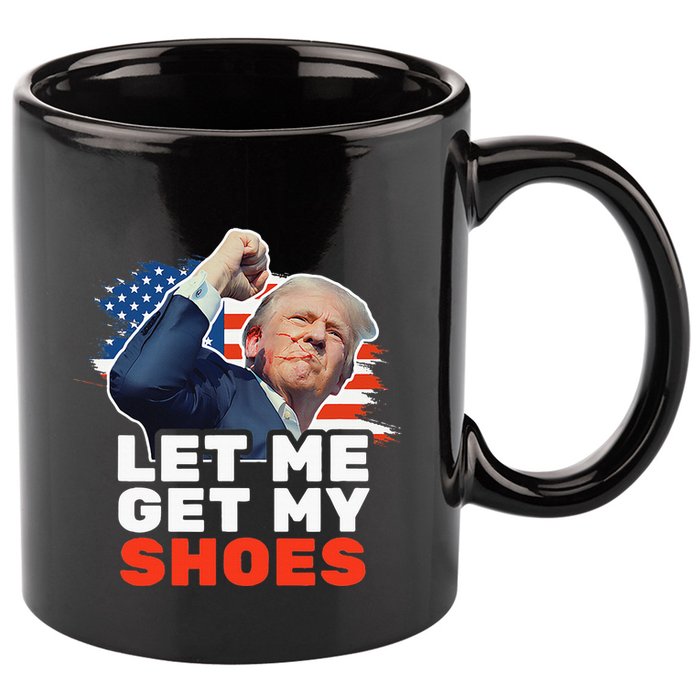 Trump Let Me Get My Shoes Fist Bump 11oz C Handle Ceramic Mug