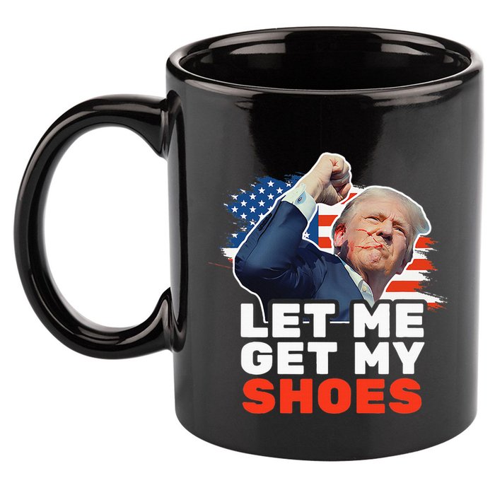 Trump Let Me Get My Shoes Fist Bump 11oz C Handle Ceramic Mug