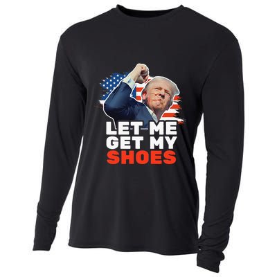 Trump Let Me Get My Shoes Fist Bump Cooling Performance Long Sleeve Crew