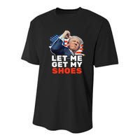 Trump Let Me Get My Shoes Fist Bump Youth Performance Sprint T-Shirt