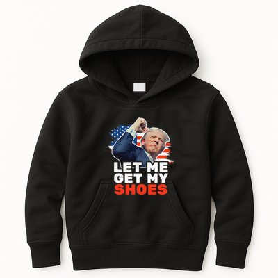 Trump Let Me Get My Shoes Fist Bump Kids Hoodie