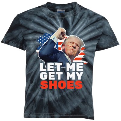 Trump Let Me Get My Shoes Fist Bump Kids Tie-Dye T-Shirt