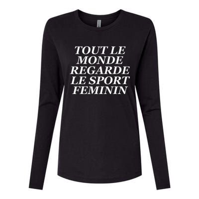 Tout Le Monde Regarde Le Sport Feminin Womens Cotton Relaxed Long Sleeve T-Shirt