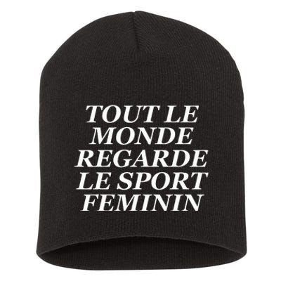 Tout Le Monde Regarde Le Sport Feminin Short Acrylic Beanie