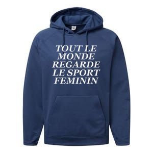 Tout Le Monde Regarde Le Sport Feminin Performance Fleece Hoodie