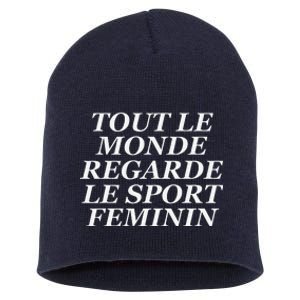 Tout Le Monde Regarde Le Sport Feminin Short Acrylic Beanie