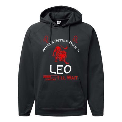 Team Leo Man or Leo Woman Retro Style Horoscope Birthday Performance Fleece Hoodie