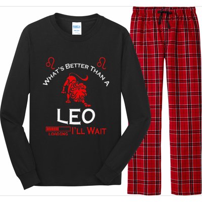 Team Leo Man or Leo Woman Retro Style Horoscope Birthday Long Sleeve Pajama Set