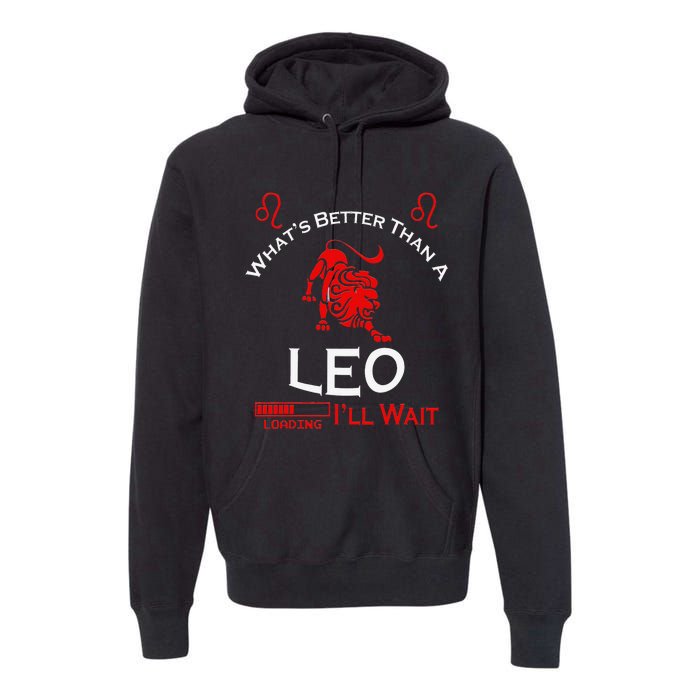 Team Leo Man or Leo Woman Retro Style Horoscope Birthday Premium Hoodie