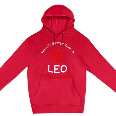 Team Leo Man or Leo Woman Retro Style Horoscope Birthday Premium Pullover Hoodie