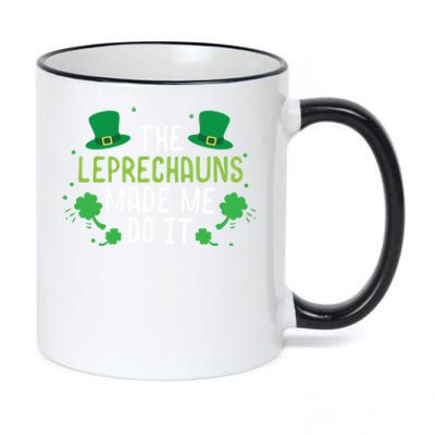 The Leprechauns Made Me Do It Gift 11oz Black Color Changing Mug