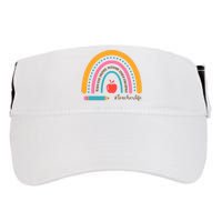 Teacher Life Motivate Rainbow Adult Drive Performance Visor