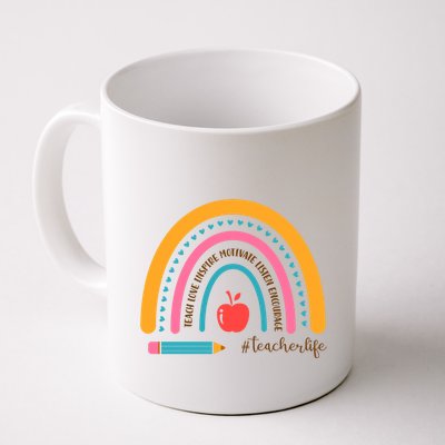 Teacher Life Motivate Rainbow Mug
