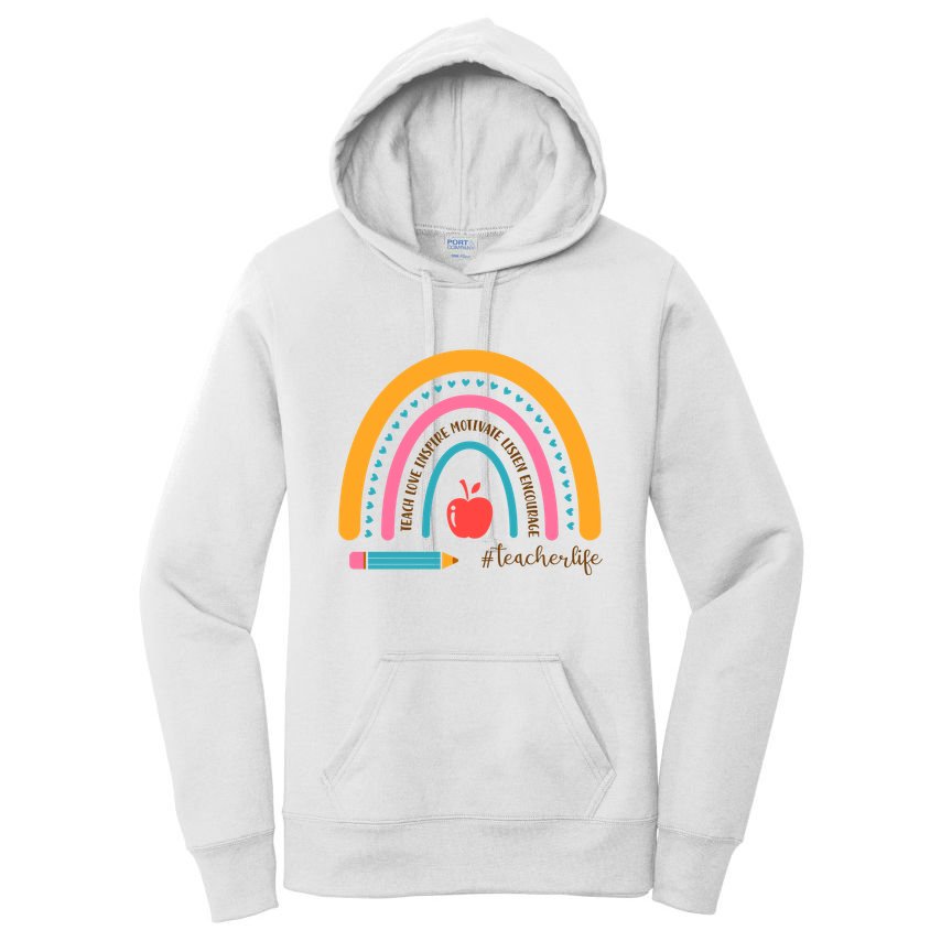 Teacher Life Motivate Rainbow Women's Pullover Hoodie