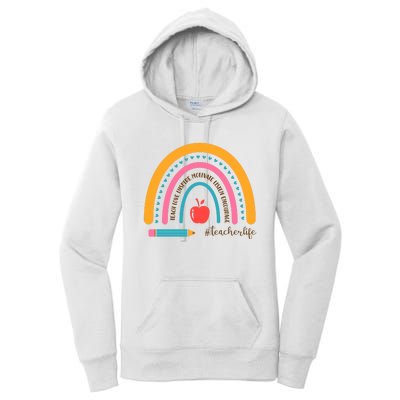 Teacher Life Motivate Rainbow Women's Pullover Hoodie