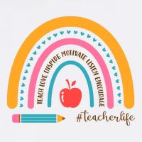 Teacher Life Motivate Rainbow Womens Tank Top